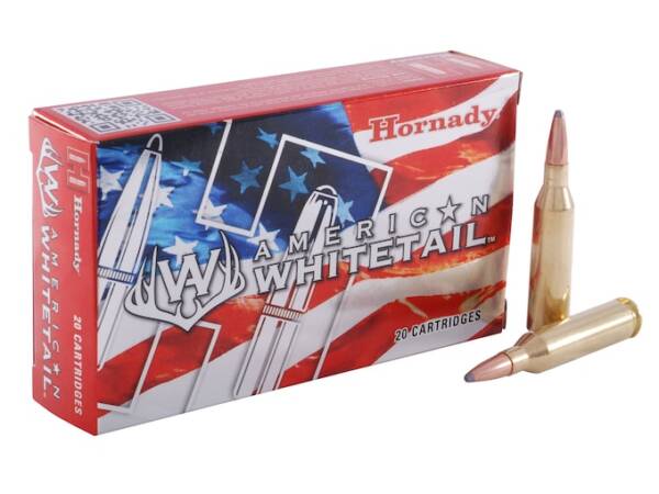 Hornady American Whitetail 243 Winchester Ammo 100 Grain Hornady Interlock Jacketed Soft Point Box of 500