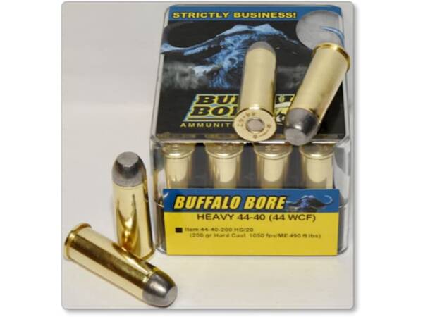 Buffalo Bore 44-40 WCF Ammo 185 Grain Lead Hollow Point Box of 500