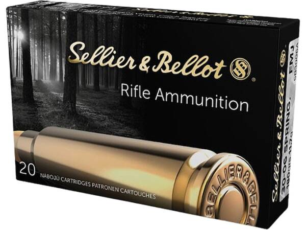 Sellier & Bellot 30-06 Springfield Ammo 180 Grain Full Metal Jacket Of 1000