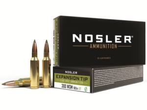 Nosler E-Tip 300 Winchester Short Magnum (WSM) Ammo 180 Grain Nosler Expansion Tip (E-Tip) Polymer Tip Lead Free Box of 500