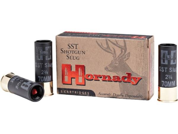 Hornady SST 12 Gauge Polymer Tip Sabot Slug 2-3/4" 300 Grain Box of 500