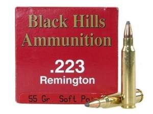 Black Hills 223 Remington Ammo 55 Grain Jacketed Soft Point