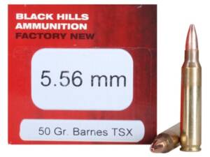 Black Hills 5.56x45mm NATO Ammo 50 Grain Barnes Triple-Shock X Solid Hollow Point Lead Free Box of 50
