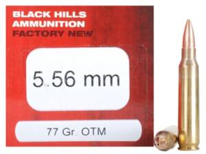 Black Hills 5.56x45mm NATO Ammo 77 Grain Open Tip Match