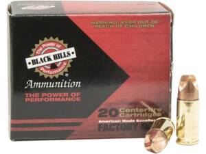 Black Hills HoneyBadger 9mm Luger Ammo 125 Grain Lehigh Xtreme Defense Fluted Lead Free Box of 20