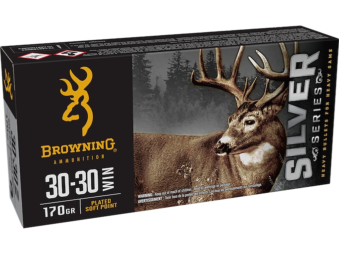 Browning Silver Series 30-30 Winchester Ammo 170 Grain Jacketed Soft Point Box of 20