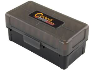 Caldwell AK Mag Charger Flip-Top Ammo Box 7.62x39mm 50-Round Plastic Black and Smoke 5 Pack