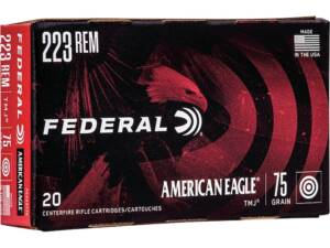 Federal American Eagle 223 Remington Ammo 75 Grain Full Metal Jacket