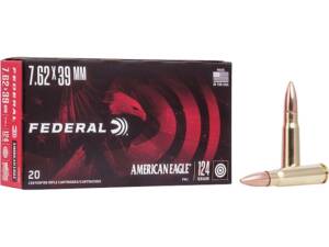 Federal American Eagle 7.62x39mm Ammo 124 Grain Full Metal Jacket