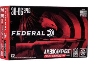 Federal American Eagle M1 Garand 30-06 Springfield Ammo 150 Grain Full Metal Jacket