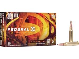 Federal Fusion 308 Winchester Ammo 150 Grain Bonded Jacketed Soft Point