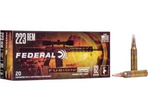 Federal Fusion MSR 223 Remington Ammo 62 Grain Bonded Round Nose