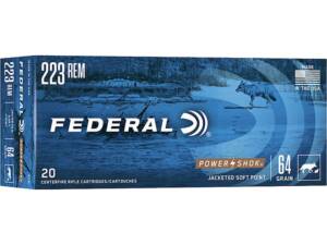 Federal Power-Shok 223 Remington Ammo 64 Grain Jacketed Soft Point