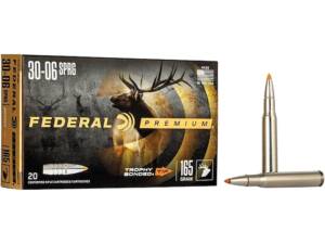 Federal Premium 30-06 Springfield Ammo 165 Grain Trophy Bonded Polymer Tip Box of 20