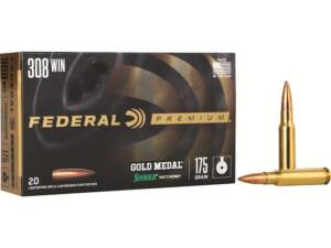 Federal Premium Gold Medal 308 Winchester Ammo 175 Grain Sierra MatchKing Jacketed Hollow Point
