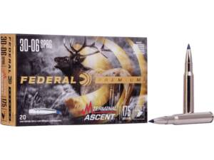 Federal Premium Terminal Ascent 30-06 Springfield Ammo 175 Grain Bonded Polymer Tip