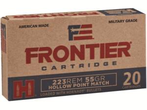 Frontier Cartridge Military Grade 223 Remington Ammo 55 Grain Hornady Match Jacketed Hollow Point