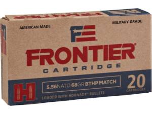 Frontier Cartridge Military Grade 5.56x45mm NATO Ammo 68 Grain Hornady Match Jacketed Hollow Point