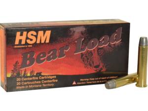 HSM Bear 45-70 Government +P Ammo 430 Grain Flat Nose Box of 20