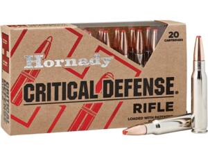 Hornady Critical Defense 308 Winchester Ammo 155 Grain Hornady FTX Polymer Tip
