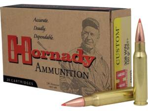 Hornady Custom 308 Winchester Ammo 150 Grain Hornady SST (Super Shock Tip) Polymer Tip
