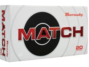 Hornady Match 308 Winchester Ammo 168 Grain Jacketed Hollow Point
