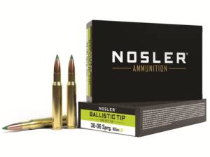 Nosler BT 30-06 Springfield Ammo 165 Grain Nosler Ballistic Tip Polymer Tip Box of 20