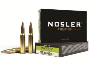 Nosler BT 308 Winchester Ammo 150 Grain Nosler Ballistic Tip Polymer Tip