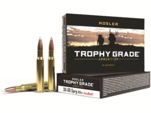 Nosler Trophy Grade 30-06 Springfield Ammo 165 Grain Nosler AccuBond Bonded Polymer Tip Box of 20