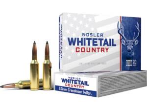 Nosler Whitetail Country 6.5 Creedmoor Ammo 140 Grain Solid Base Jacketed Soft Point Box of 20