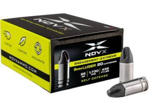 NovX Engagement Extreme Self-Defense 9mm Luger Ammo 65 Grain Fluted