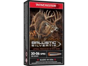 Winchester Ballistic Silvertip 30-06 Springfield Ammo 180 Grain Polymer Tip Box of 20
