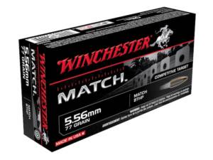 Winchester Match 5.56x45mm NATO Ammo 77 Grain Sierra MatchKing Full Metal Jacket