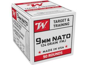 Winchester NATO 9mm Luger Ammo 124 Grain Full Metal Jacket