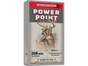 Winchester Power Point 308 Winchester Ammo 180 Grain Jacketed Soft Point