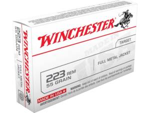 Winchester White Box USA 223 Remington Ammo 55 Grain Full Metal Jacket