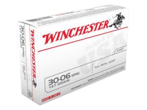 Winchester White Box USA 30-06 Springfield Ammo 147 Grain Full Metal Jacket Box of 20