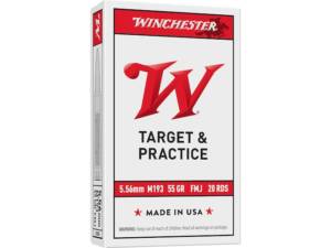 Winchester White Box USA 5.56x45mm NATO Ammo 55 Grain Full Metal Jacketm