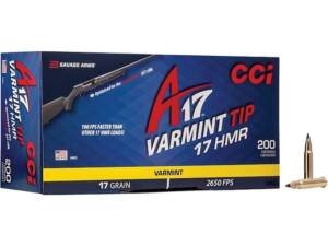 CCI A17 17 Hornady Magnum Rimfire (HMR) Ammo 17 Grain Polymer Tip Box of 1000