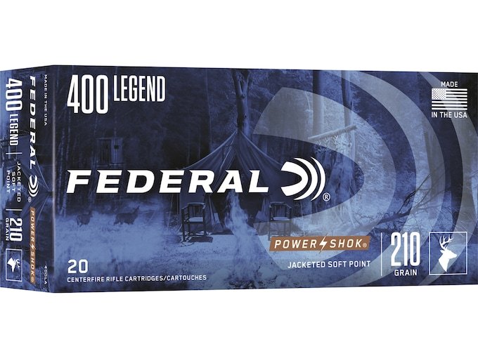 Federal Power-Shok 400 Legend Ammo 210 Grain Jacketed Soft Point