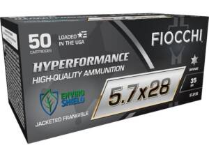 Fiocchi Hyperformance 5.7x28mm FN Ammo 35 Grain Polymer Tip Lead Free Box of 1000