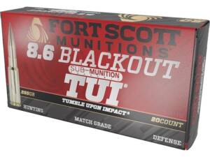 Fort Scott Munitions Subsonic TUI 8.6 Blackout Ammo 285 Grain Solid Lead Free Box of 250