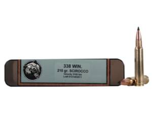 Grizzly Cartridge Trophy Grade 338 Winchester Magnum Ammo 210 Grain Swift Scirocco II Bonded Polymer Tip Box of 250