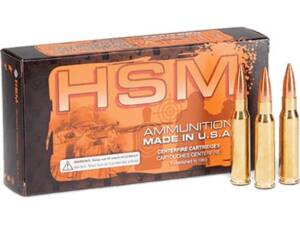 HSM Match 338 Remington Ultra Magnum Ammo 250 Grain Sierra MatchKing Boat Tail Hollow Point Box of 200