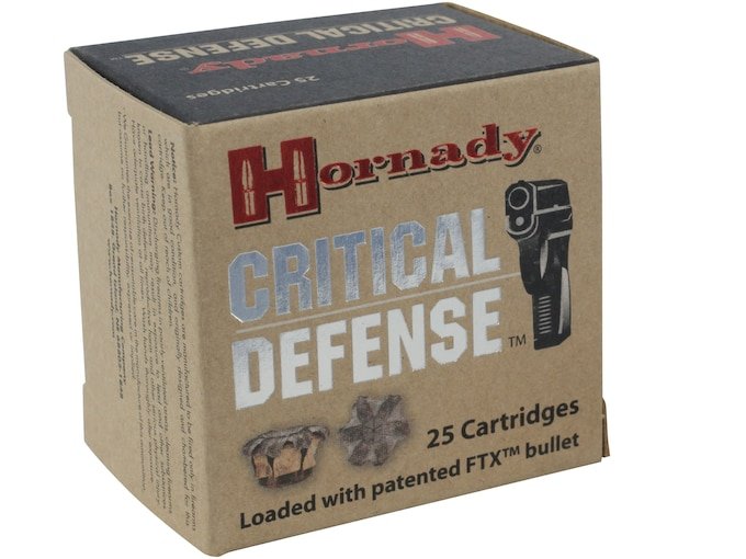 Hornady Critical Defense 30 Carbine Ammo 110 Grain Hornady FTX Polymer Tip Box of 500