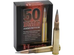 Hornady Match 50 BMG Ammo 750 Grain Hornady A-Max Bonded Metallic Tip Boat Tail Box of 100
