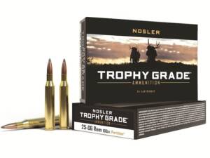 Nosler Trophy Grade 25-06 Remington Ammo 100 Grain Nosler Partition Jacketed Soft Point Box of 500