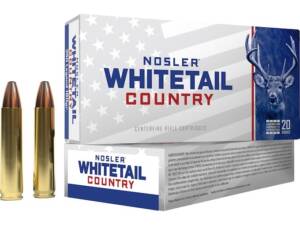 Nosler Whitetail Country 400 Legend Ammo 215 Grain Straight Wall Jacketed Soft Point Box of 500