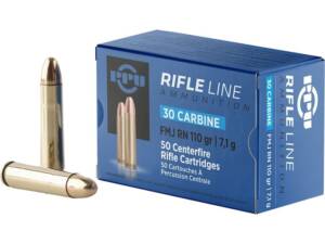 PPU 30 Carbine Ammo 110 Grain Full Metal Jacket Box of 1000