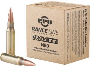 PPU Range 7.62x51mm NATO Ammo 145 Grain Full Metal Jacket Box of 500